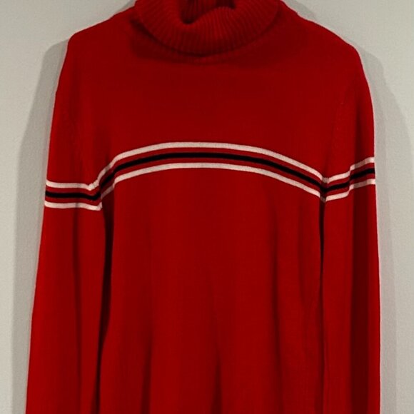 Perfect Moment Wool Striped Ski Sweater in Red Size L - Picture 2 of 11